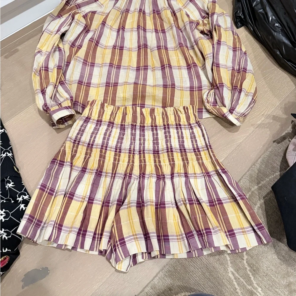 Isabel Marant Multicolor Plaid Shirt and Shorts Set - Picture 5 of 6